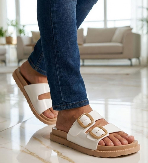 Białe klapki męskie /H2 16271 T039/