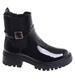 Zimowe czarne botki lśniące workery /A5-1 18561 W4/