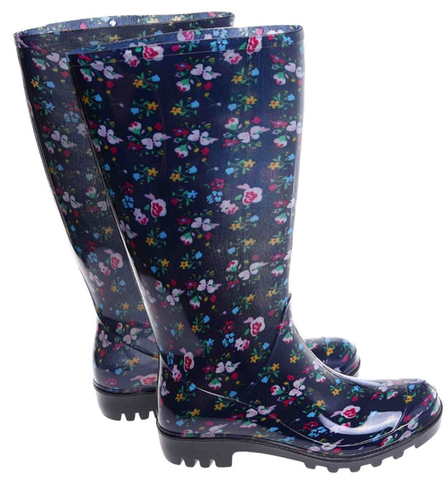 Kalosze damskie z wysoką cholewką /D1-1 18267 T345/