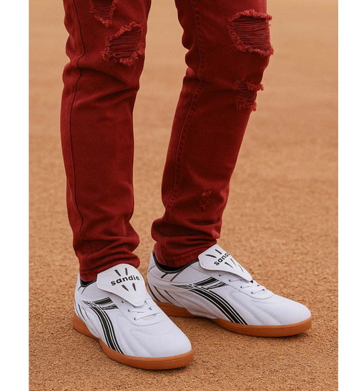 Białe halówki męskie Duże rozmiary /F9-1 18140 T337/