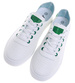 Ażurowe sznurowane biało zielone tenisówki damskie /E9-2 16242 G282/