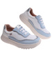 Sznurowane sportowe buty damskie niebieskie /J6-2 18472 W12-3/