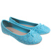 Baleriny damskie Niebieskie koronkowe /E8-3 8741 T087/