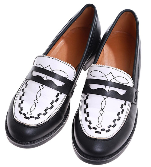 Wsuwane półbuty mokasyny Vintage /F4-3 13784 T292/