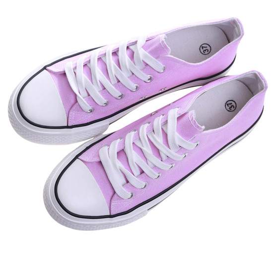 Fioletowe trampki damskie na platformie /A10-3 17464 G230/