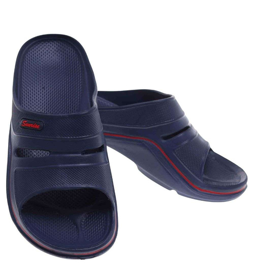 Plażowe klapki męskie granatowe wodoodporne /A1-1 18694 T193/
