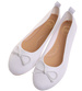 Białe baleriny damskie z tkaniny /B3-2 17940 G132/