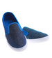 Granatowe tenisówki slip on z błyszczącej tkaniny /F7-2 13423 S079/