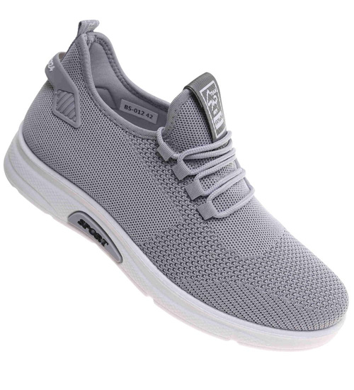 Wsuwane męskie szare buty sportowe /D9-1 17799 GF285 +H2/