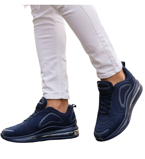 Granatowe sznurowane buty sportowe /G2-1 17959 W388/