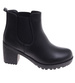 Czarne wsuwane botki na obcasie /G5-2 18241 T300/