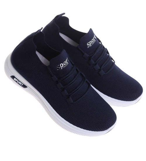 Wsuwane granatowe buty sportowe męskie /F5-1 17754 GF285/