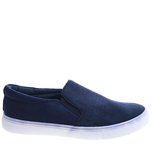 Wsuwane granatowe trampki slip on /D6-2 13610 S171/