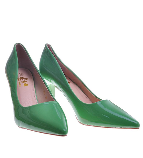 Klasyczne zielone szpilki /B6-3 11807 T595/