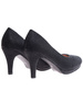 Czarne klasyczne czółenka na obcasie i platformie /D6-2 17153 G185/
