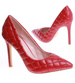 Czerwone czółenka damskie na szpilce /F10-3 16202 G252/