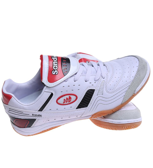 Białe sznurowane trampki halówki męskie /E1-2 18149 T481/