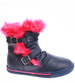 Botki ocieplane granatowe dziewczęce /B7-2 17003 T145/