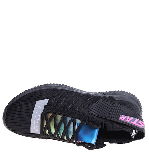 Wsuwane elastyczne czarne buty sportowe /G8-3 16101 T230/