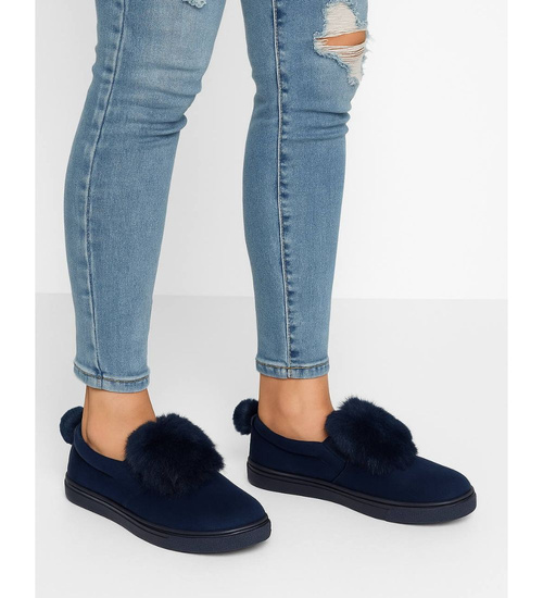 Granatowe dziewczęce tenisówki /E5-3 15768 T4/