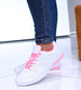 Biało różowe damskie buty sportowe /F4-3 14983 T149/