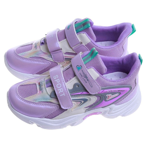 Fioletowe dziewczęce buty sneakersy /A1-2 17621 T203/
