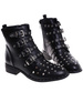 Czarne damskie botki z ćwiekami /D8-2 9805 +h2 S194/
