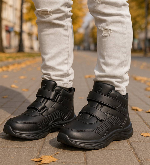 Ocieplane chłopięce półbuty na rzepy /E9-2 18362 T285/