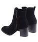 Czarne eleganckie botki na obcasie /i4-2 18397 W482/