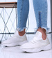 Wsuwane damskie buty sportowe Ecru /A8-1 16029 T284/