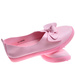 Różowe wkładane trampki slip on z kokardą /B6-2 10833 S190/