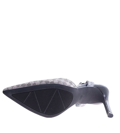 Czarne czółenka szpilki z paseczkiem /F1-3 17147 G231/