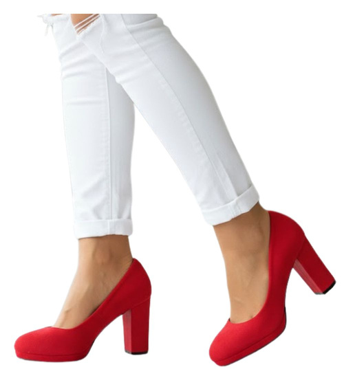 Czerwone czółenka na słupku /F10-2 12660 T456/