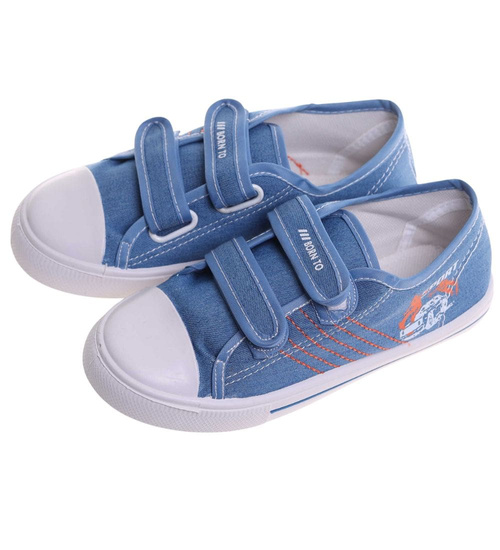 Niebieskie tenisówki chłopięce na rzepy /E3-1 18029 T189/