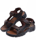 Brązowe męskie sandały rzymianki /B7-1 16502 T300/