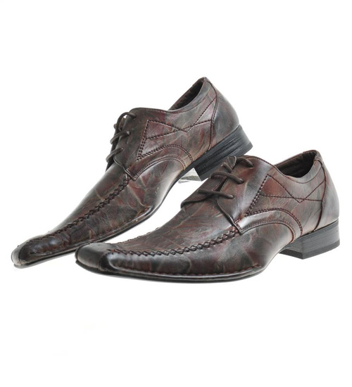 Półbuty męskie pantofle BRĄZOWE/ B2-3 9780 S097/