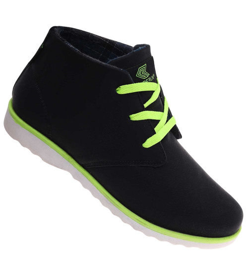 Wysokie jesienne trampki męskie Czarne /E9-2 18053 T230/