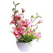 Różowa lilia w doniczce- sztuczne kwiaty Kompozycja 60 cm KOMP55