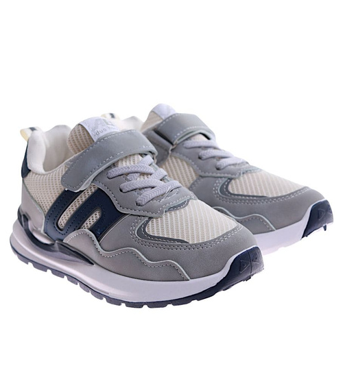 Szaro granatowe chłopięce buty sportowe sneakersy /G8-3 17234 T289/