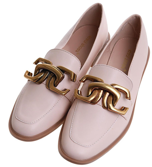 Wsuwane beżowe baleriny lordsy /A9-2 11599 T581/