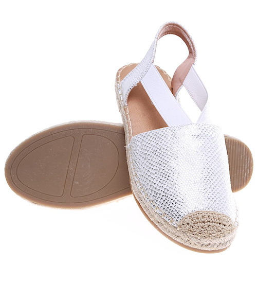 Błyszczące wsuwane espadryle damskie /G1-2 16222 G122/