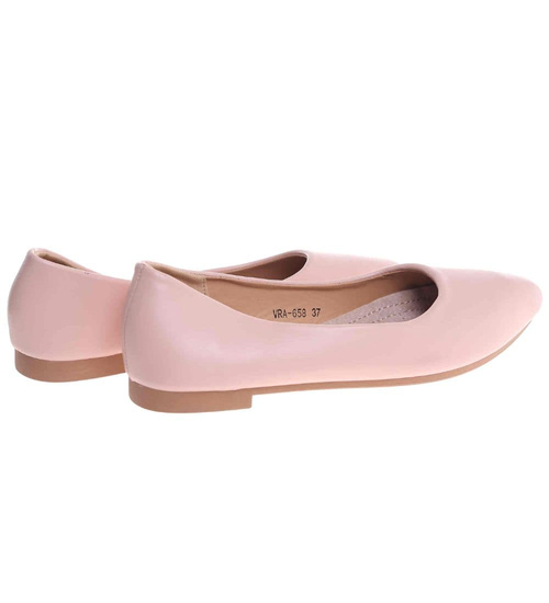 Cieliste baleriny damskie gładkie /J5-1 18626 W55/