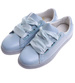 Wiązane trampki damskie pastelowe Baby Blue /A3-3 17510 W192/