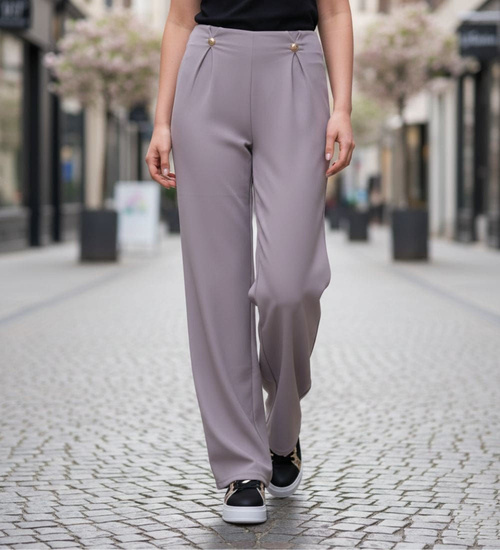 Szare wizytowe spodnie damskie /H UB886 G/