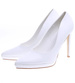 Białe czółenka damskie na szpilce i niskiej platformie /F5-3 15860 T155/