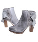 Szare botki damskie na obcasie /i5-2+H2 18307 T234/