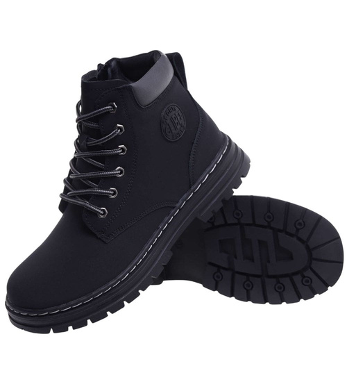 Czarne chłopięce buty trapery /C1-1 18448 T432/