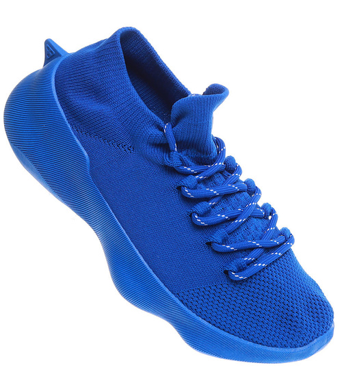 Niebieskie wkładane buty sportowe /G1-2 15916 T195/
