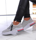 Lekkie sportowe buty damskie szare /E5-3 13011 T396/