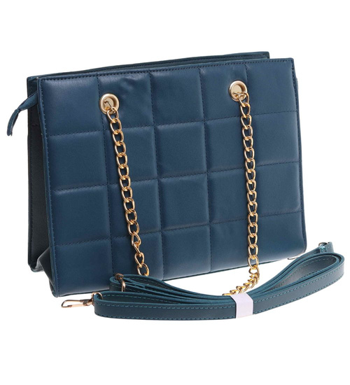 Morska torebka kuferek z łańcuszkiem i paskiem /H2 K27 TB675 G195/